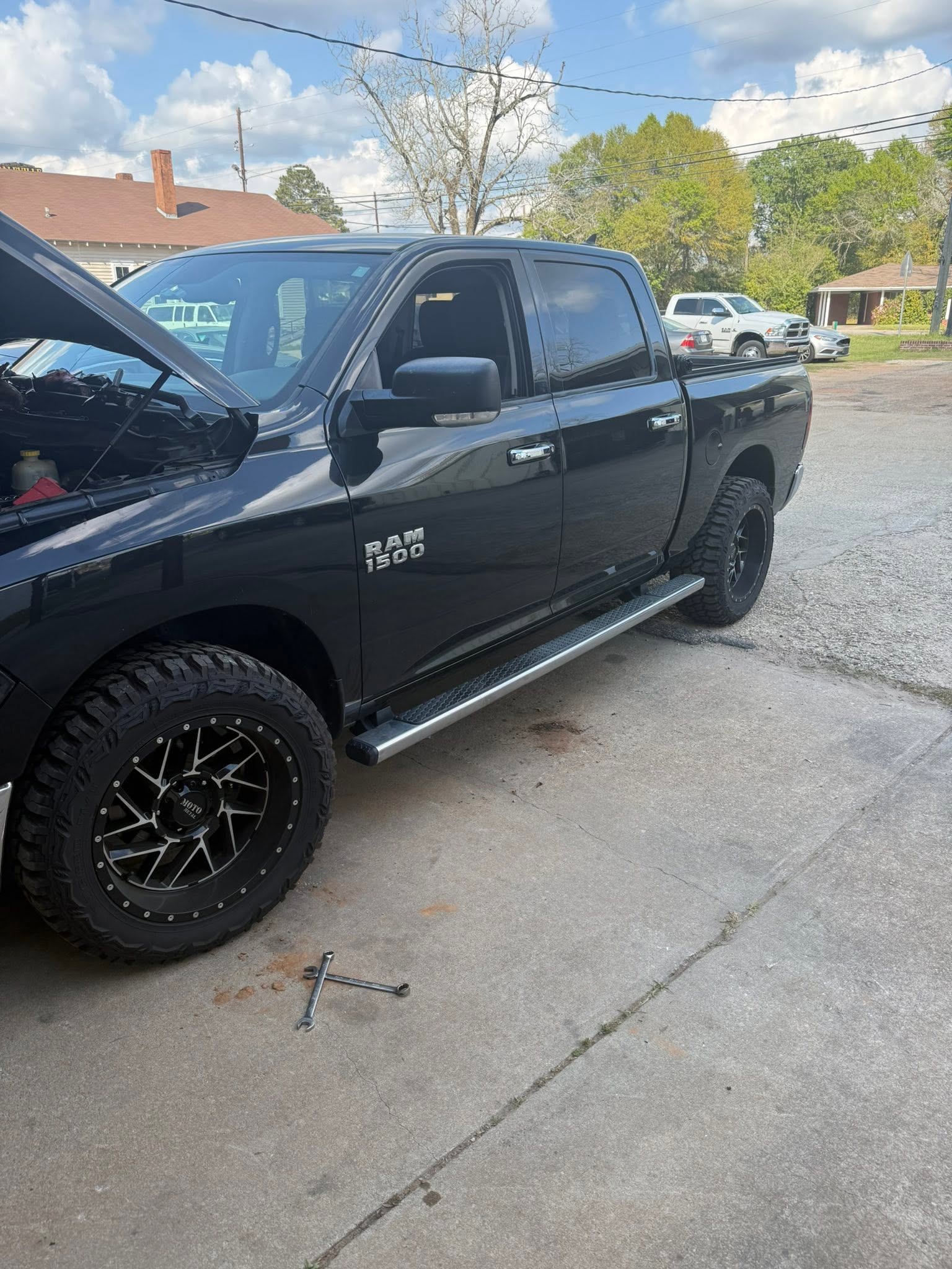Black Ram truck serviced on site by Lawson's Mobile Mechanic